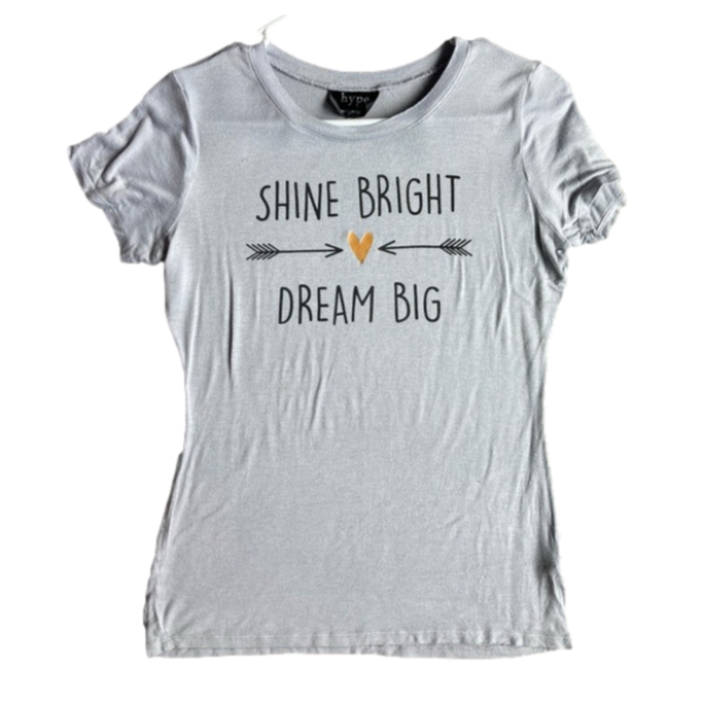 Girls Gray Large Stretchy Shirt